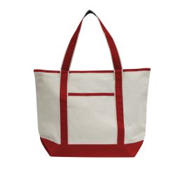 48 Wholesale Promotional Heavyweight Large Boat TotE-Red
