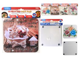 144 Wholesale Square Hot Pad With Print