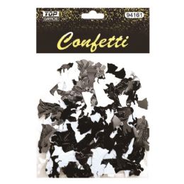 144 Pieces Confetti Wedding Black And White - Streamers & Confetti
