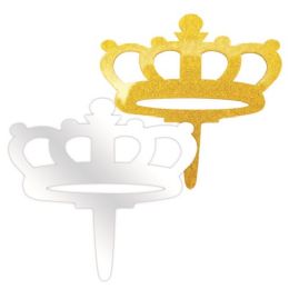 96 Pieces Acrylic Crown Birthday Cake Topper - Birthday Candles