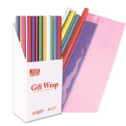 72 Pieces Cello Assorted Color Gift Wrap - Gift Wrap