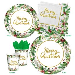 144 Wholesale Christmas Tableware Set GreeN-Theme