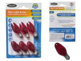 24 Pieces NIGHT LIGHT BULBS 6-Piece TRANSParent RED - Night Lights