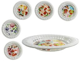 96 Wholesale Round Printed Tray