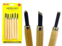 96 Units of 5pc Wood Carving Hobby Knives - Kitchen Knives