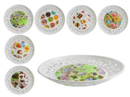 48 Pieces Round Printed Tray - Serving Trays
