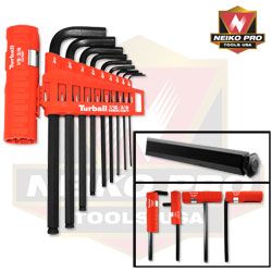 48 Wholesale 9pc Sae/ball Hex Key Tool, 4 Position Handle