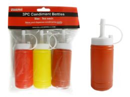 96 Pieces 3pc Ketchup Condiment Squeeze Bottles - Kitchen Gadgets & Tools