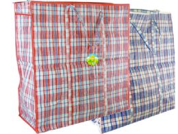 72 Pieces Plaid Shopping Bag - Bags Of All Types