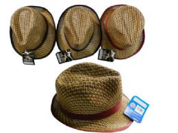 96 Wholesale Men's Straw Hat