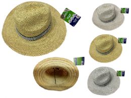144 Pieces Men's Straw Hat - Fedoras, Driver Caps & Visor