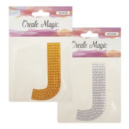144 Units of Crystal Sticker J - Craft Beads