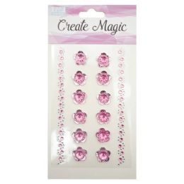 144 Wholesale Craft Magic Sticker Flower Light Pink