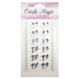 144 Wholesale Craft Magic Sticker Baby Feet Silver