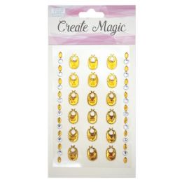24 Pieces Craft Magic Sticker Baby Gold - Craft Beads