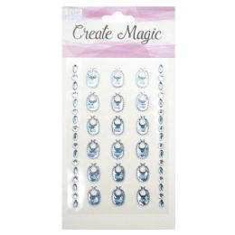 24 Pieces Craft Magic Sticker Baby Blue - Craft Beads