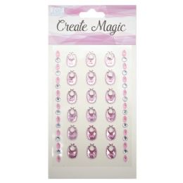 24 Pieces Craft Magic Sticker Baby Pink - Craft Beads