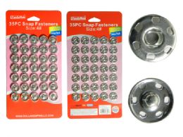 288 Wholesale 35 Piece Silver Snap Fasteners