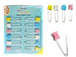 144 Wholesale 12 Pc Baby Diaper Pins