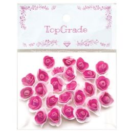 96 Wholesale Foam Craft Flowers In Hot Pink