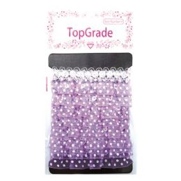 144 Wholesale Purple Trimming Polka Dot
