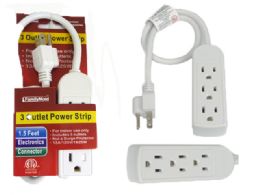 96 Pieces Etl Ul Std. Power Strip 3 Outlet - Chargers & Adapters