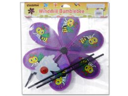 144 Pieces Bumblebee Pinwheel - Wind Spinners