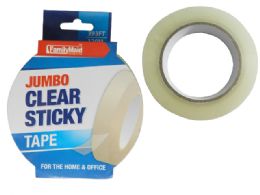 96 Wholesale Jumbo Clear Sticky Tape