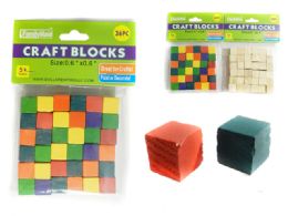 96 Units of 36 Pc Craft Blocks - Craft Wood Sticks and Dowels