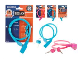 72 Wholesale Bike Cable Lock With 2 Keys