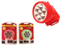 48 Wholesale 7 Led Headlight W/strap