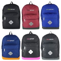 24 Wholesale Wholesale 17" Sport Backpacks In 6 Solid Colors