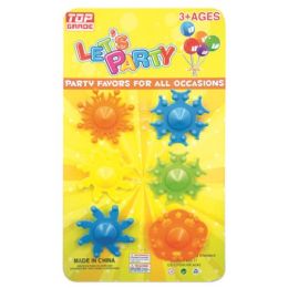 96 Pieces Party Favor Six Piece Spinning Tops - Party Favors