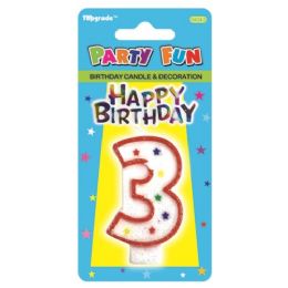441 Pieces Birthday Candle Number Three - Birthday Candles