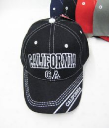 36 Pieces "california" Kids Cap Assorted Colors - Kids Baseball Caps