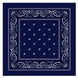 36 of Royal Blue Paisley Printed Cotton Bandana