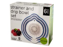 12 Wholesale Strainer & Drip Bowl Set