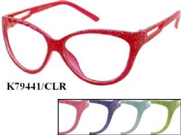 48 Wholesale Kids Plastic Frame Eye Glasses Assorted Color