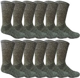 240 Pairs Mens Ringspun Cotton Ultra Soft Crew Sock Size 10-13 Marled Navy - Mens Crew Socks