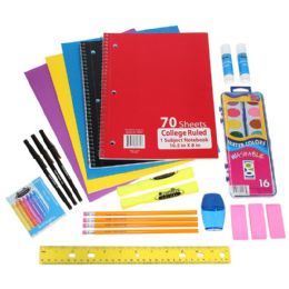 24 Wholesale Wholesale Kids 18 Piece School Supply Kit