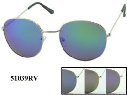 48 Units of Round Metal Sunglasses Assorted - Eyeglass & Sunglass Cases