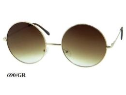 48 Units of Round Metal Sunglasses - Eyeglass & Sunglass Cases