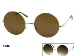 48 Units of Round Metal Sunglasses - Eyeglass & Sunglass Cases