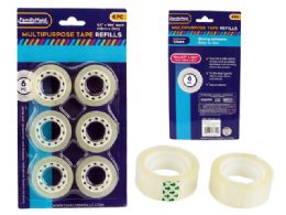 96 Wholesale Tape 6pc Stationery Refills