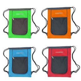 24 Pieces Drawstring Bags In 4 Assorted Colors - Backpacks 15" or Less