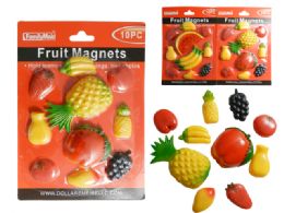96 Pieces 10 Pc Fruit Magnets - Refrigerator Magnets