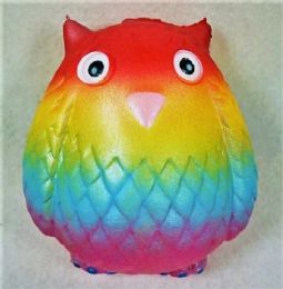 36 Wholesale Slow Rising Squishy Toy *rainbow Owl