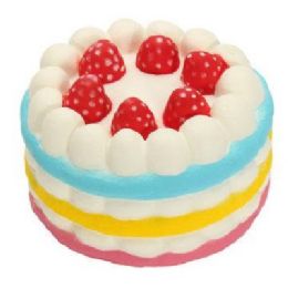 36 Wholesale Slow Rising Squishy Toy *strawberry Cake