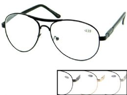 48 Pieces Large Metal Reading Glasses Assorted - Reading Glasses