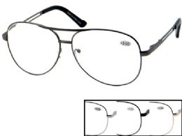 48 Pieces Large Metal Reading Glasses Assorted - Reading Glasses